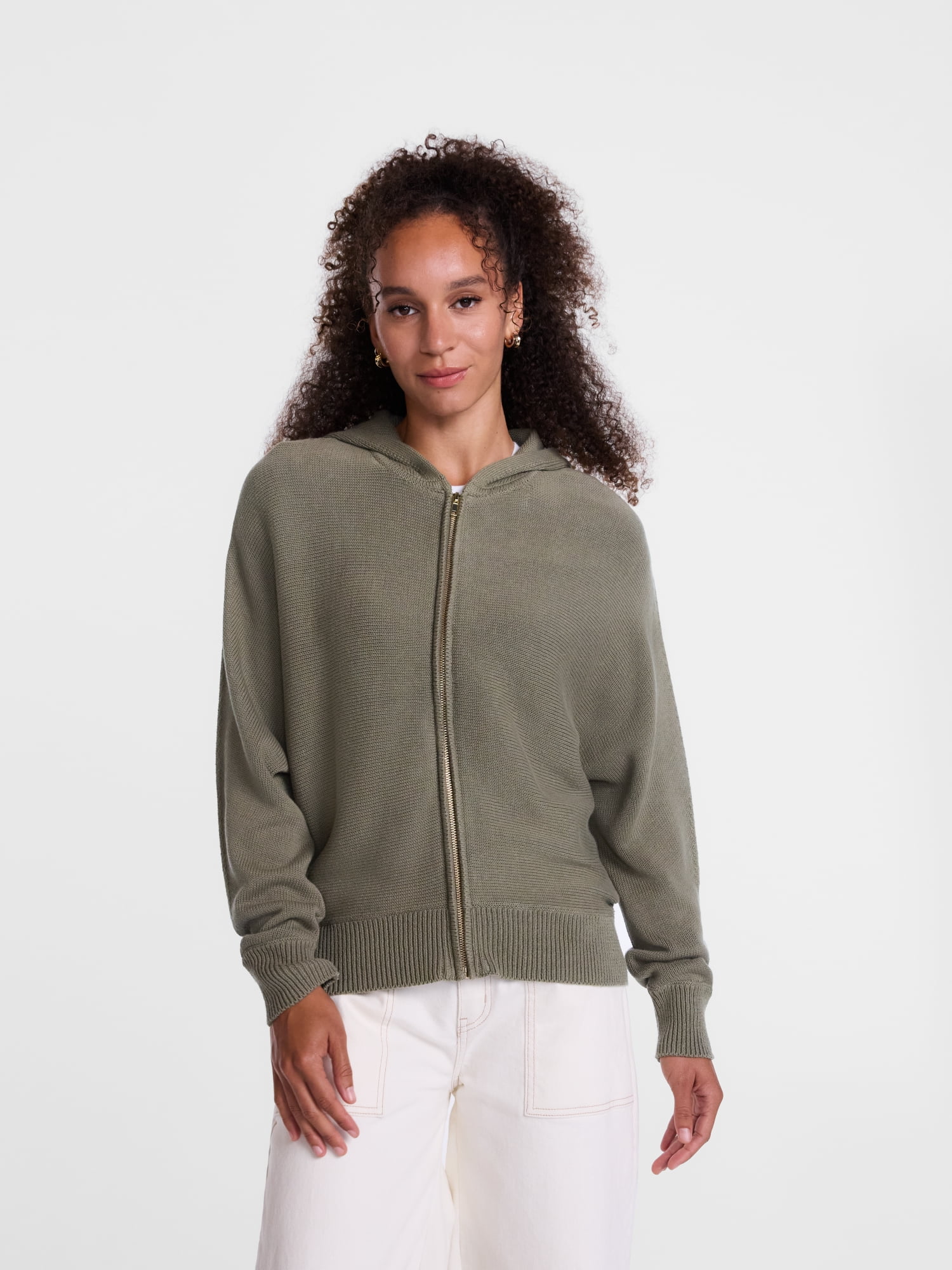 Scenario Women's and Women's Plus Full Zip Hoodie Sweater, Sizes XS-4X