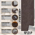 thumbnail image 4 of Ottomanson Extra Long Hallway Runner Rug 3x10 Non-Slip Rug for Kitchen or Bedroom, 2'7" x 10', Brown, 4 of 14