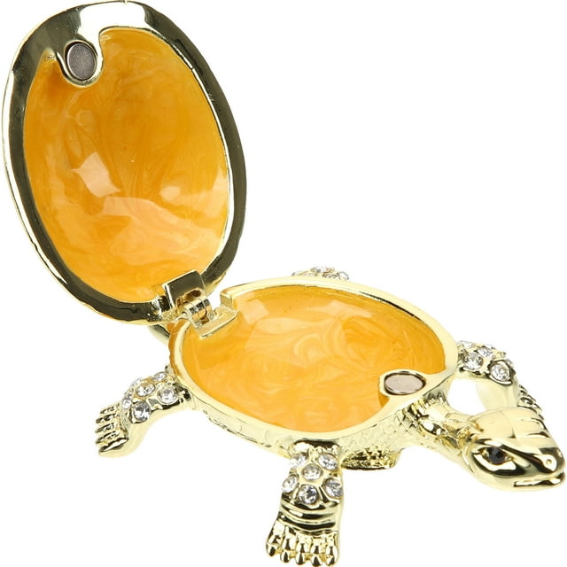Boîte à Bijoux de Tortue Boîte à Bijoux Créative Collier Bague Boîte de Rangement Bijoux Conteneur