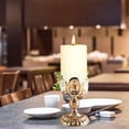 thumbnail image 4 of 2 portavelas de pilar con portavelas dorados, decoraciones. Talla S y talla M, 4 of 9