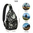thumbnail image 5 of Golden Sun and Crescent Moon Sling Bag Gothic Starry Night Chest Bag Anti-Theft Design & Spacious for Hiking, Climbing, Outdoor Adventures, 5 of 5