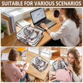 thumbnail image 7 of Haosy Accordion File Organizer Zipper Binder 500 Sheet 6-Tab Expanding File Folder Multi-Pocket 1.2 Inch 3 Ring Gnome Rose Black White Hat, 7 of 7
