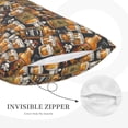 thumbnail image 3 of Zufioo Vintage Bottles Print Double-sided Plush Pillow Cover,Decorative Pillow Protector without Pillow Core, Suitable for Sofa, Bedroom, Car-14"x20", 3 of 6