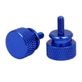 thumbnail image 2 of Uxcell M3x7mm Computer PC Case Aluminum Alloy Knurled Thumb Screws Dark Blue (4- Pack), 2 of 3