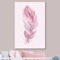 thumbnail image 3 of VELVET Canvas Prt Wall Art Pastel Watercolor Pk Gray Bird Feather Animals Wildlife Illustration Modern Art Rustic Nature Bohemian Wilderness Wild for Livg Room, Bedroom, Office - 12x16inch Framed, 3 of 5