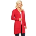 thumbnail image 2 of Moa Collection Women's Classic Open Front Long Sleeve Cardigan with Side Pockets, 2 of 4