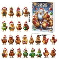 thumbnail image 4 of Leodye 1pcs Christmas Advent Calendar 2025 with chicken Design, 24 Days Christmas Countdown Calendar, 2D Cute chicken Acrylic Hanging Ornaments for Tree Decor, Party Favors, 4 of 5