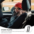 thumbnail image 4 of SHOWERORO 2Pcs Car Hook Black Plastic Back Seat Headrest Hangers for Convenient Storage, 4 of 4