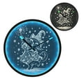 thumbnail image 2 of Indoor 12' Voice-Activated Luminous Decoration Wall Clock With LED Night Light Cat Dressed As The Starry Witch, 2 of 8