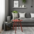 thumbnail image 5 of Grand patio Round Steel Patio Coffee Table Weather Resistant Nesting Tables Including One Large Side Table and One Small End Table, (Red, 2PC), 5 of 15