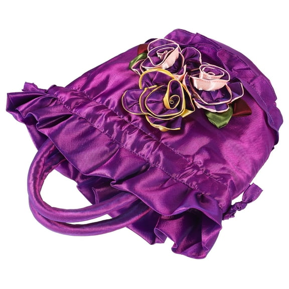 Drawstring Handbag Decorative Purse Flower Handbag Evening Bag for Bridal Wedding Party