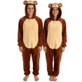 thumbnail image 2 of CVBCOS Adult Monkey Halloween Unisex Costume Onesie Pajamas-Plush One Piece Cosplay Suit for Women and Men, 2 of 7
