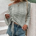 thumbnail image 4 of Suéter De Punto De Mujer, Tops De Punto De Moda Ahuecados Para Dama Para Citas Para El Trabajo, 4 of 8