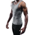 thumbnail image 3 of NELEUS Mens Compression Tank Top Athletic Workout Base Layer Undershirt 3 Pack,Black+Gray+Navy Blue,US Size S, 3 of 5