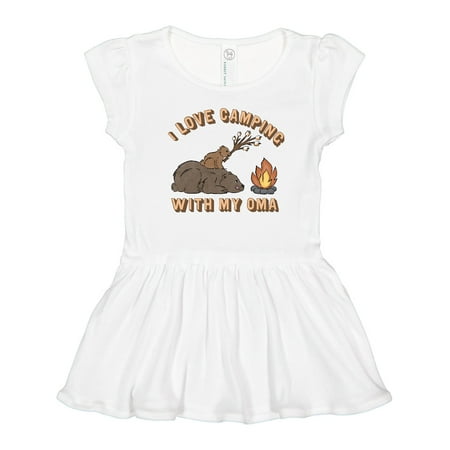 

Inktastic I Love Camping with My Oma Gift Toddler Girl Dress