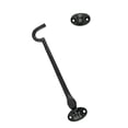 thumbnail image 6 of Renovators Supply Black Wrought Iron Cabin Hook Eye 6.5" L Large Antique Privacy Hook Door Latches for Kitchen Cabinet, Windows, Sliding or Barn Doors w/Screws, 6 of 10
