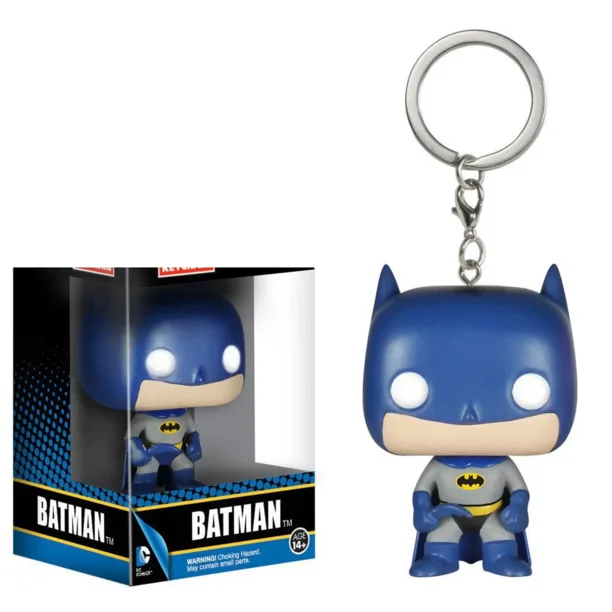 Funko Pop-llavero de vinilo para niños, muñeco coleccionable de Capitán América, Inro, Deadpool, Spider Man, Thanos, Thor, l03(BATMAN,