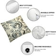 thumbnail image 6 of BANET Throw Pillow Covers, Beige Decorative Pillow Covers Digital Printing for Sofa Bed Invisible Zipper 22x22in, 6 of 7