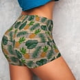 thumbnail image 5 of Yiaed Pineapples Palm Leaves Print Women's Athletic Shorts Running Shorts Sporty Short High Waisted Elastic Workout Shorts for Yoga Gym Running & Sports -Large, 5 of 8