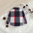 thumbnail image 4 of Otqutp Toddler Snow Wear Boys Girls Spring Fall New Long Sleeve Plaid Shirt Jacket Outwear with Pockets Fall Winter Casual Tops Kids School Coat(Dark Gray,18-24 Months), 4 of 9