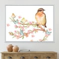 thumbnail image 2 of Designart 'Lovely Bird Sitting On Branch of Sakura With Butterflies' Traditional Framed Canvas Wall Art Print, 2 of 5