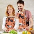 thumbnail image 4 of Halloween Cat Pattern Apron-Garden Aprons for Women with Pockets-Cotton Linen Waterproof Kitchen Cooking Gardening Aprons Adjustable for Kitchen,Cooking,BBQ and Salon 33"x27", 4 of 7