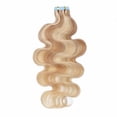 thumbnail image 4 of MY-LADY Tape in Natural Russian Human Hair Extensions Curly Body Wavy Balayage Hairpiece US Stock 20PCS 22" #18P613 Ash Blonde & Bleach Blonde, 4 of 10