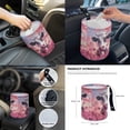 thumbnail image 7 of Jeiento Cow Pink Car Seat Covers Set with Steering Wheel Cover Seat Belt Pads Garbage Bag Flowers Armrest Cover Handbrake Cover Set Rear View Mirror Protector Coasters Auto Accessory Fit for SUV Van, 7 of 7
