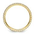 thumbnail image 3 of 14k Yellow Gold U-Cut Set Diamond Eternity Wedding Band Anniversary Ring Size 4.5 - 1/2 Ct., 3 of 5