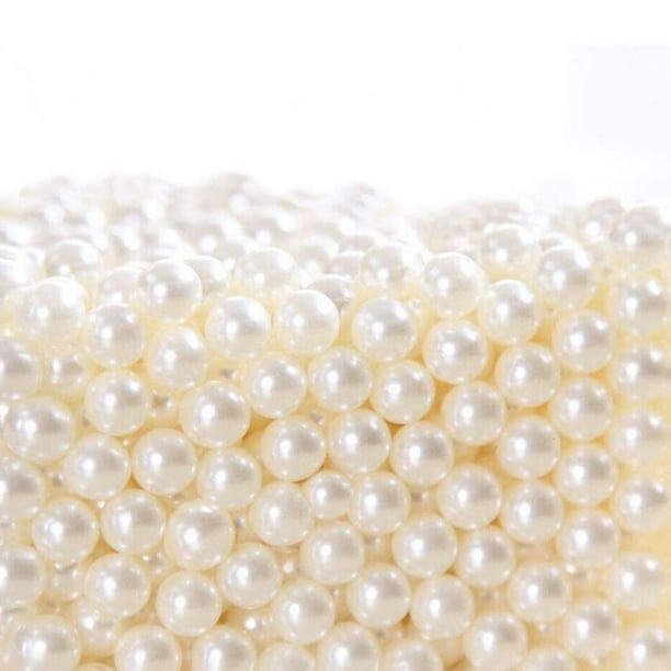 Perlas De Maquillaje Para Pinceles Perlas Falsas De Arte Hblife Cuentas De Perlas Redondas De 1100 Piezas Para Sostener Pinceles De Maquillaje Lápiz Labial Máscara Delineador De Ojos 8 Mm (Beige)