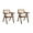 Walnut, variant on Guyou Rattan Dining Chair Set of 2, Mid-Century Farmhouse Kitchen Chair, Retro Solid Rubber Wood Reading Side Chairs with Woven Back and Seat for Dining Room Living Room Bedroom, Walnut Base