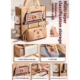 thumbnail image 3 of ZheElen Primary School Capacity Kit Cartoon Canvas With Pockets Detachable Case Tutoring Book Cartoon Large Capacity Kit type+3, 3 of 6
