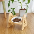 thumbnail image 4 of Cuencos Elevados Para Perros Con Soporte De Bambú Cuencos Elevados Para Perros Cuencos Para Mascotas Para Perros Y Gatos Alimentador De Bambú Ajustable En Altura Moyic PT002705-01, 4 of 5