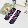 thumbnail image 7 of Pofeuu mushroom rainbow color Skull Print 30cm Socks, Adult Running Hiking Socks for Youth and Adult, 7 of 7