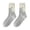 White, variant on Knee High Socks Flocked Cute Korean Style Cartoon Cat Pattern Fall Down Crew Stockings for Women Casual Home Leisure