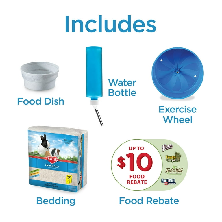 Kaytee My First Home Hamster or Gerbil Starter Kit Habitat 13.5 x 11 x 14.5 Walmart