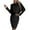 Black, variant on Business Casual Outfits for Women Skirt Suit Women's Spring Fashion Set Striped Long Sleeve Tops Suspended Skirt Set Casual Outfits for Women White m