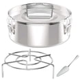 thumbnail image 1 of Molde para flaneras, molde de acero inoxidable para flan con tapa, 1 of 5