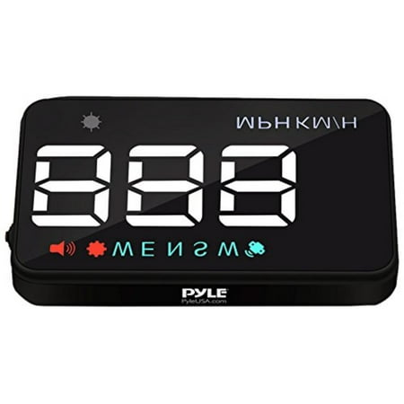 Universal Multi Display - Universal 3.5’’ Car HUD - Head-Up Display Multi-Color Windshield Screen Projector Vehicle Speed & GPS Navigation Compass, Plug & Play - (PHUD12),.., By Pyle