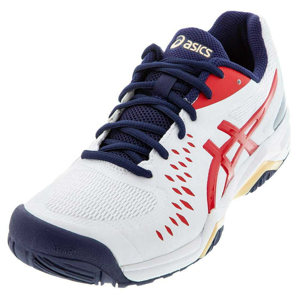 Men`s GEL-Challenger 12 Tennis Shoes White and Classic Red - Walmart ...