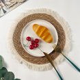 thumbnail image 4 of Flmtop 1PC Round Coasters Stain-Proof and Heat-Resistant Coasters Soft Straw Braided Bohemian Mats Dining Coasters Thickened Table Protection Placemats for Restaurants Bars Kitchens, 4 of 10