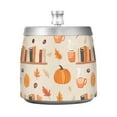 thumbnail image 7 of Yayeee Ashtray with Lid for Cigarette Smokeless Stainless Steel Home Ash Holder, Beige Fall Acorns Pattern, 7 of 7