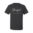 thumbnail image 2 of Wild Bobby Stronger Than Cancer Distressed Breast Cancer Awareness Men Tee, Charcoal, XX-Large, 2 of 6
