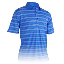 Monterey Club Men's Deluxe Stripe Birdseye Pique Golf Polo Shirt #3628