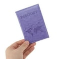 thumbnail image 3 of Unique Bargains 1 Pc Passport Holder Textured Letter Passport Sleeve Purple, 3 of 5