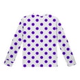 thumbnail image 4 of vdgthytj Girls Long Sleeve Shirts Kids Trendy Polka Dots Printed Round Neck Basic Tee Tops Fall Clothes, 4 of 7