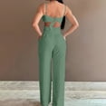 thumbnail image 4 of Women's Off Shoulder High Waist Romper - Solid Suspenders Jumpsuit - Polyester, S-XXL, 4 of 5