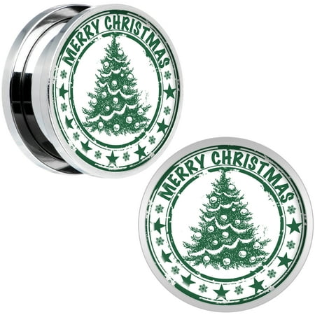 The Body Shop Christmas Body Candy Steel Merry Christmas Tree Screw Fit Plug Set of 2 18mm ()