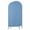 Blue, variant on Vintage Dark Red Wedding Arch Cover,Stretchy Spandex Arch Backdrop Stand Covers 6.6 FT,Farmhouse Retro Solid Color Linen Texture Round Top Arched Backdrop Cover for Birthday Party Baby Shower
