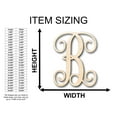 thumbnail image 2 of Unfinished Wood Monogram B Shape - Craft - up to 46" DIY 14" / 1", 2 of 3